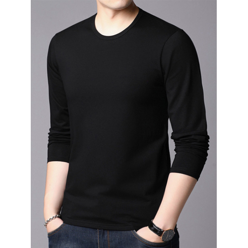 保羅2026新款純棉不掉色長袖男士純色秋衣全棉基礎款中青年打底衫 保羅2026新款純棉不掉色長袖男士純色秋衣全棉基礎款中青年打底衫