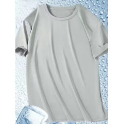 男女籃球訓練健身服透氣排汗冰絲網眼速乾寬松大碼運動短袖t恤夏