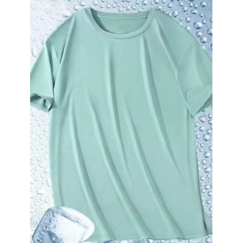 男女籃球訓練健身服透氣排汗冰絲網眼速乾寬松大碼運動短袖t恤夏