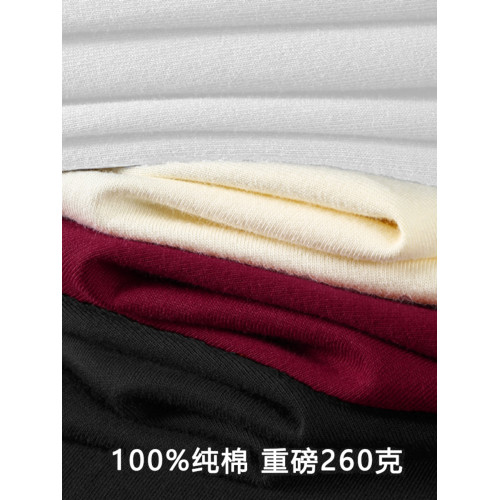 全棉重磅260克新疆純棉長袖t恤男女同款春秋外穿內搭打底衫秋衣男