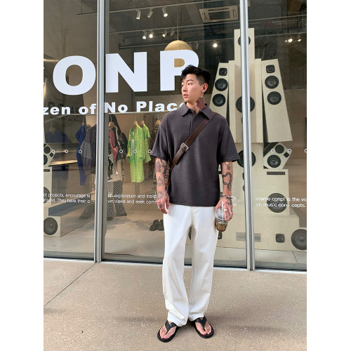 OXFREAK「高品質重磅白色」牛仔褲男直筒寬松韓系cleanfit休閒褲 OXFREAK「高品質重磅白色」牛仔褲男直筒寬松韓系cleanfit休閒褲