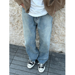 2025新款寬松直筒牛仔褲春秋款男生長褲子百搭休閒潮流垂感