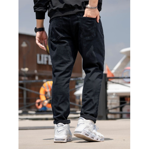 春秋大碼牛仔褲男胖子加肥加大直筒寬松百搭純色休閒潮流顯瘦長褲 春秋大碼牛仔褲男胖子加肥加大直筒寬松百搭純色休閒潮流顯瘦長褲