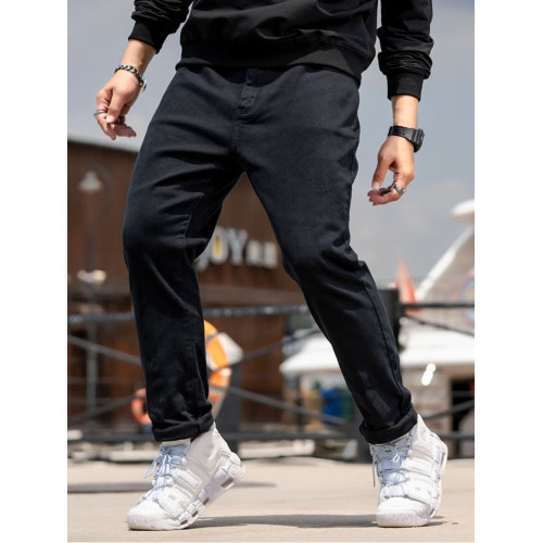 春秋大碼牛仔褲男胖子加肥加大直筒寬松百搭純色休閒潮流顯瘦長褲 春秋大碼牛仔褲男胖子加肥加大直筒寬松百搭純色休閒潮流顯瘦長褲