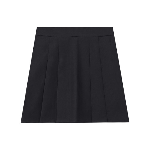 胖mm遮肉顯瘦百褶裙高腰半裙學院風短裙大碼黑色a字半身裙女夏季