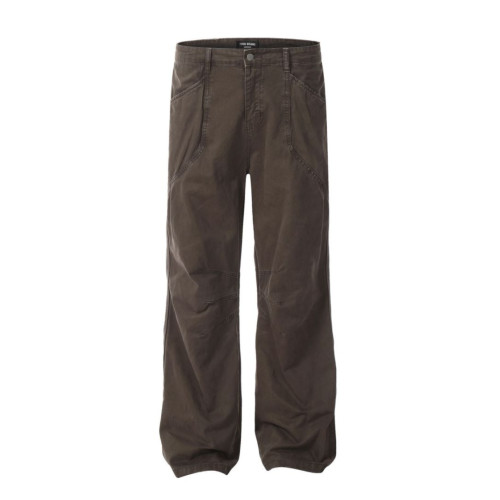 美式高街復古寬松直筒工裝褲男春秋季cleanfit美拉德微喇牛仔長褲 美式高街復古寬松直筒工裝褲男春秋季cleanfit美拉德微喇牛仔長褲