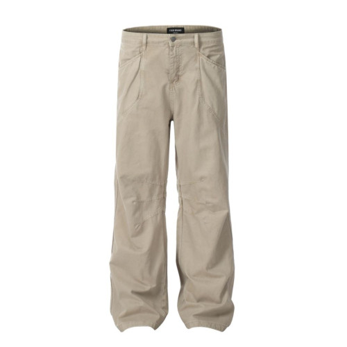 美式高街復古寬松直筒工裝褲男春秋季cleanfit美拉德微喇牛仔長褲 美式高街復古寬松直筒工裝褲男春秋季cleanfit美拉德微喇牛仔長褲