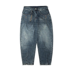 美式復古cityboy復古阿美哢嘰水洗牛仔褲寬松休閒錐形工裝墜感潮