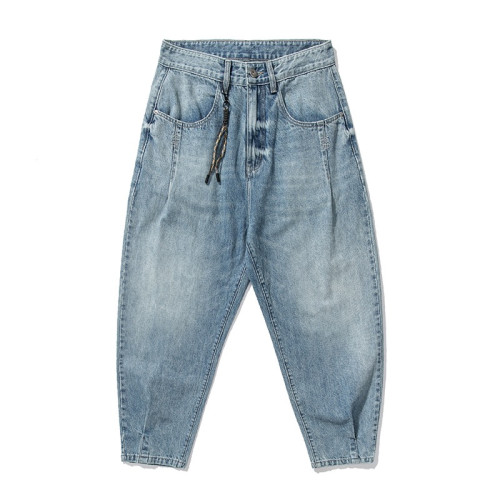 美式復古cityboy復古阿美哢嘰水洗牛仔褲寬松休閒錐形工裝墜感潮