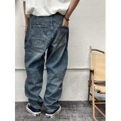 NorthThjelly日系微錐牛仔褲cityboy小復古水洗小直筒簡約bf