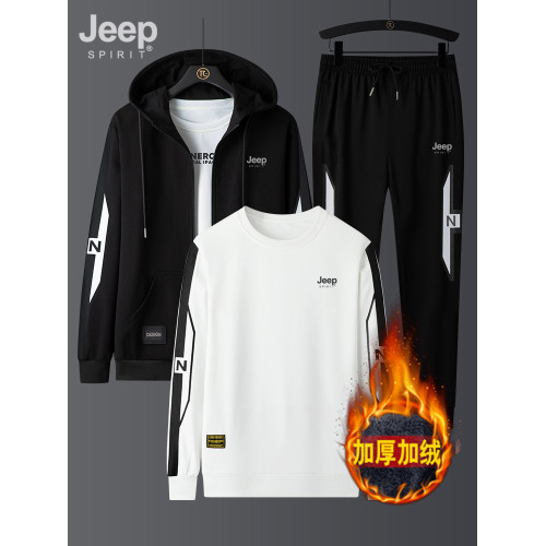 Jeep運動套裝男士春秋寬松衛衣衛褲開衫外套秋裝跑步休閒男裝一套 Jeep運動套裝男士春秋寬松衛衣衛褲開衫外套秋裝跑步休閒男裝一套