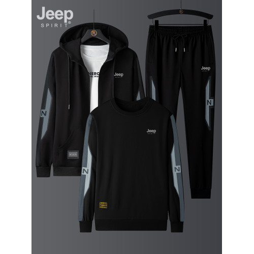 Jeep運動套裝男士春秋寬松衛衣衛褲開衫外套秋裝跑步休閒男裝一套 Jeep運動套裝男士春秋寬松衛衣衛褲開衫外套秋裝跑步休閒男裝一套