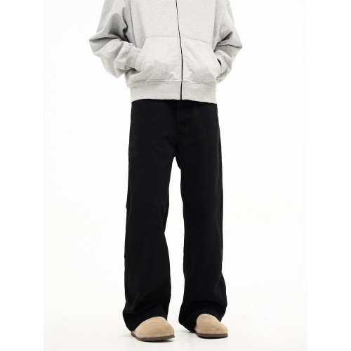 美式cleanfit牛仔褲男秋季高街潮牌直筒微喇長褲復古百搭休閒褲子 美式cleanfit牛仔褲男秋季高街潮牌直筒微喇長褲復古百搭休閒褲子