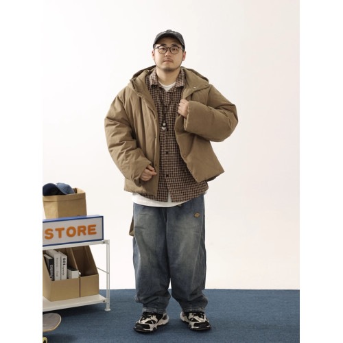 LIIISTORE2024春款復古水洗做舊牛仔褲可調腰圍濶腿直筒休閒長褲 LIIISTORE2024春款復古水洗做舊牛仔褲可調腰圍濶腿直筒休閒長褲