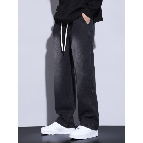 獵璞牛仔褲男薄款褲子美式男生長褲寬松直筒褲男士夏季新款工裝褲