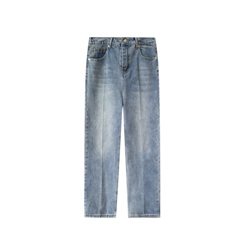 ZPZ高級感韓國潮牌INS寬松直筒長褲男褲子2025秋季新款休閒牛仔褲 ZPZ高級感韓國潮牌INS寬松直筒長褲男褲子2025秋季新款休閒牛仔褲