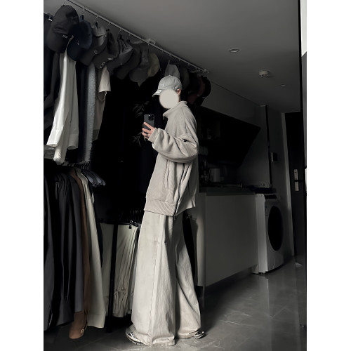 UGL YHOT 復古大廓形美式A字牛仔褲寬松拖地休閒牛仔長褲 UGL YHOT 復古大廓形美式A字牛仔褲寬松拖地休閒牛仔長褲