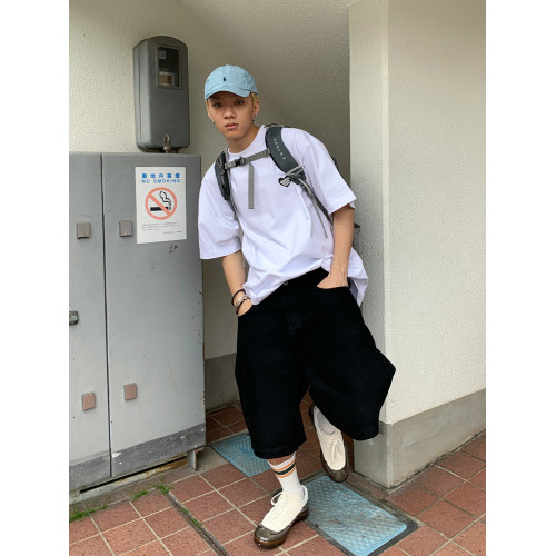 富士見 日系復古牛仔短褲男寬松夏季直筒濶腿休閒水洗五分中褲潮 富士見 日系復古牛仔短褲男寬松夏季直筒濶腿休閒水洗五分中褲潮