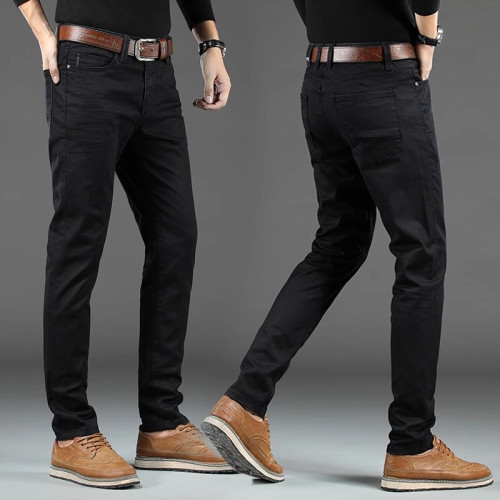 秋冬男士牛仔褲寬松直筒2025新款秋季潮牌彈力藍色加絨休閒長褲子 秋冬男士牛仔褲寬松直筒2025新款秋季潮牌彈力藍色加絨休閒長褲子