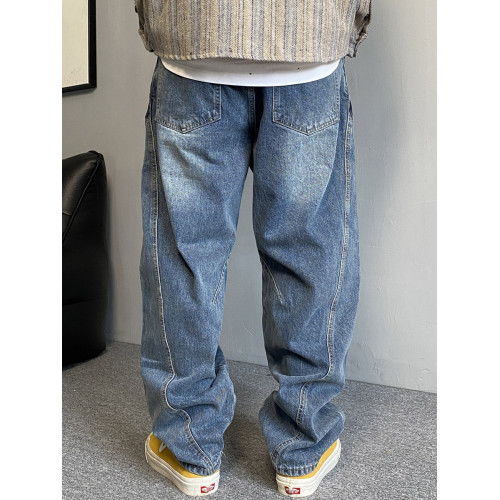 秋季美式休閒痞帥重磅水洗復古牛仔褲男直筒寬松百搭錐形褲子潮流 秋季美式休閒痞帥重磅水洗復古牛仔褲男直筒寬松百搭錐形褲子潮流