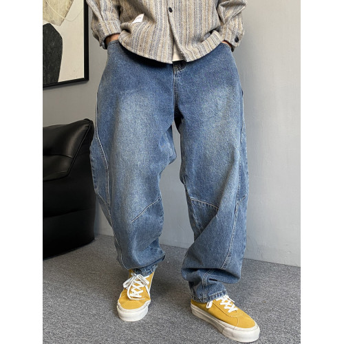 秋季美式休閒痞帥重磅水洗復古牛仔褲男直筒寬松百搭錐形褲子潮流 秋季美式休閒痞帥重磅水洗復古牛仔褲男直筒寬松百搭錐形褲子潮流