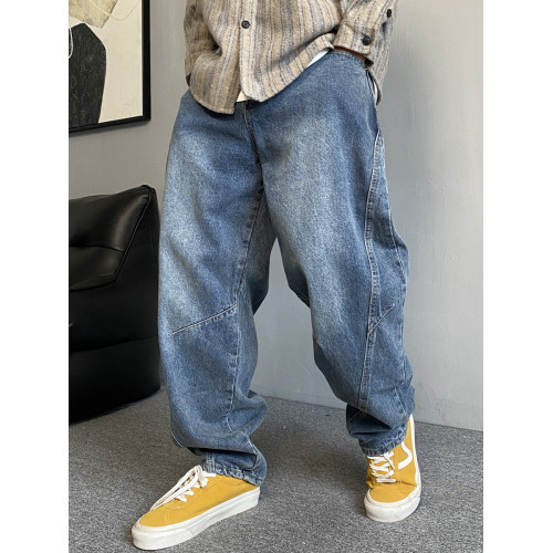 秋季美式休閒痞帥重磅水洗復古牛仔褲男直筒寬松百搭錐形褲子潮流 秋季美式休閒痞帥重磅水洗復古牛仔褲男直筒寬松百搭錐形褲子潮流