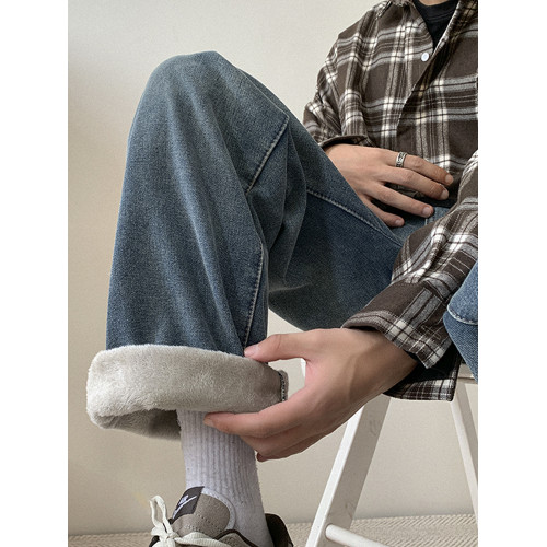 美式復古牛仔褲男秋季潮牌百搭寬松休閒長褲高街直筒vibe濶腿褲子 美式復古牛仔褲男秋季潮牌百搭寬松休閒長褲高街直筒vibe濶腿褲子