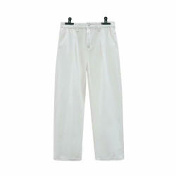 港風古著痞帥白色牛仔大碼長褲男ins日系oversize寬松顯瘦濶腿褲