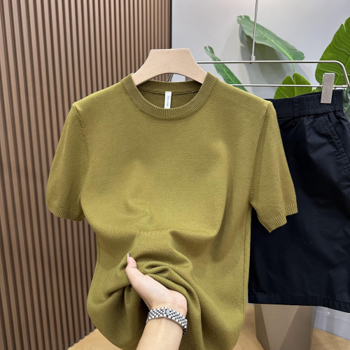 春秋季韓版潮流圓領毛衣情侶寬松百搭針織毛衫男士打底半袖針織衫 春秋季韓版潮流圓領毛衣情侶寬松百搭針織毛衫男士打底半袖針織衫