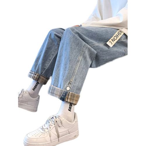 特大碼300斤水洗哈倫牛仔褲男春秋復古潮牌寬松直筒休閒濶腿褲子2 特大碼300斤水洗哈倫牛仔褲男春秋復古潮牌寬松直筒休閒濶腿褲子2