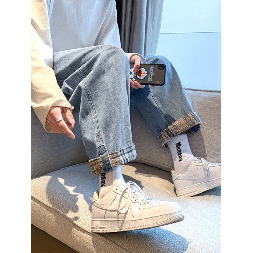 特大碼300斤水洗哈倫牛仔褲男春秋復古潮牌寬松直筒休閒濶腿褲子2 特大碼300斤水洗哈倫牛仔褲男春秋復古潮牌寬松直筒休閒濶腿褲子2