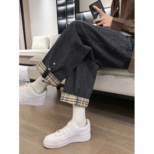 特大碼300斤水洗哈倫牛仔褲男春秋復古潮牌寬松直筒休閒濶腿褲子2 特大碼300斤水洗哈倫牛仔褲男春秋復古潮牌寬松直筒休閒濶腿褲子2