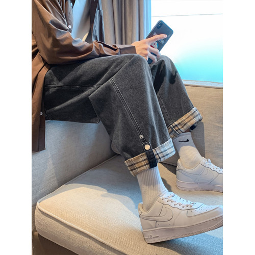 特大碼300斤水洗哈倫牛仔褲男春秋復古潮牌寬松直筒休閒濶腿褲子2 特大碼300斤水洗哈倫牛仔褲男春秋復古潮牌寬松直筒休閒濶腿褲子2