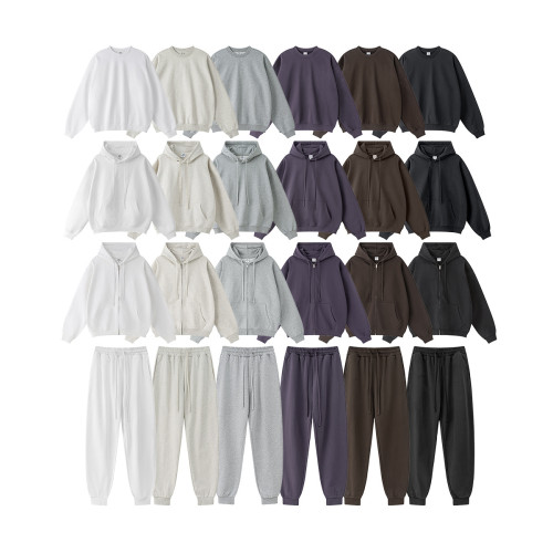 秋冬基礎款純色休閒衛衣衛褲套裝重磅潮牌寬松運動長褲兩件套男士 秋冬基礎款純色休閒衛衣衛褲套裝重磅潮牌寬松運動長褲兩件套男士