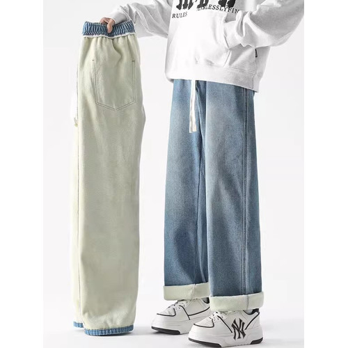 獵璞冬季牛仔褲男直筒加絨加厚褲子男士秋冬美式新款休閒寬松長褲 獵璞冬季牛仔褲男直筒加絨加厚褲子男士秋冬美式新款休閒寬松長褲