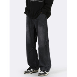 美式cIeanfit牛仔褲男新款潮牌寬松復古水洗直筒褲高街濶腿長褲子