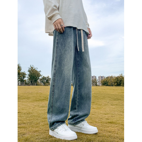 牛仔褲男士新款寬松長褲休閒冬季男褲美式男生直筒褲彎刀加絨褲子 牛仔褲男士新款寬松長褲休閒冬季男褲美式男生直筒褲彎刀加絨褲子