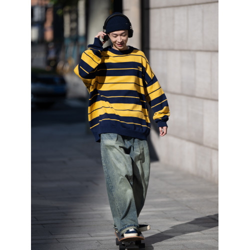 BELLKENIDEA早起工作室23AW水洗牛仔褲男廓形寬松直筒復古流行潮 BELLKENIDEA早起工作室23AW水洗牛仔褲男廓形寬松直筒復古流行潮