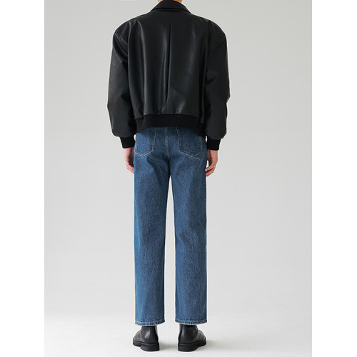 韓國INS純色牛仔褲男寬松長褲垂感直筒褲子復古做舊港風百搭潮流 韓國INS純色牛仔褲男寬松長褲垂感直筒褲子復古做舊港風百搭潮流