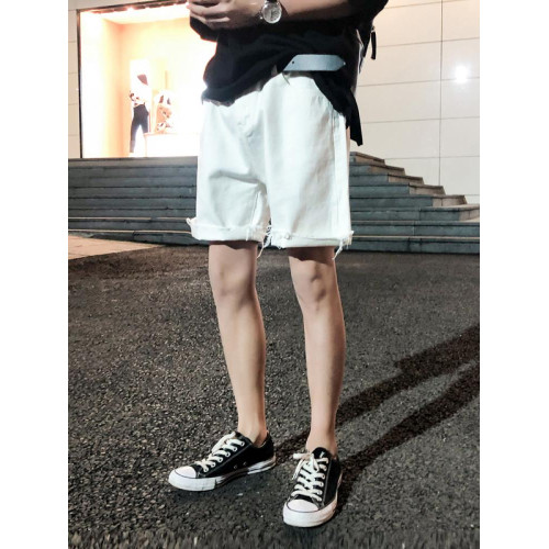 牛仔短褲男秋季薄款2025新款韓版潮流寬松直筒百搭ins褲子五分褲 牛仔短褲男秋季薄款2025新款韓版潮流寬松直筒百搭ins褲子五分褲