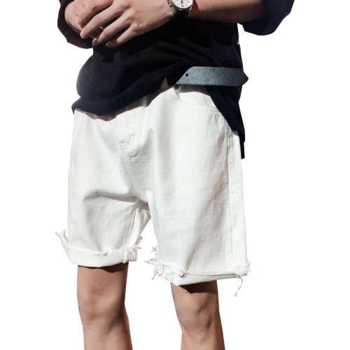 牛仔短褲男秋季薄款2025新款韓版潮流寬松直筒百搭ins褲子五分褲 牛仔短褲男秋季薄款2025新款韓版潮流寬松直筒百搭ins褲子五分褲