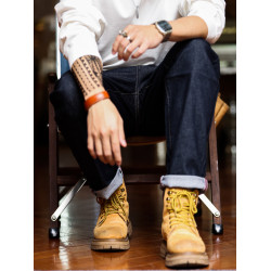 BGYO鹿起 美式復古深藍牛仔褲男士重磅彈力休閒阿美哢嘰丹甯長褲