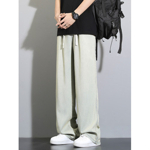 萊賽爾天絲牛仔褲男2025新款夏季薄款高個子寬松透氣濶腿加長褲子 萊賽爾天絲牛仔褲男2025新款夏季薄款高個子寬松透氣濶腿加長褲子