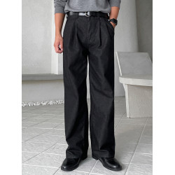 MRCYC高級感直筒牛仔褲男春季cleanfit休閒褲子韓系寬松濶腿長褲