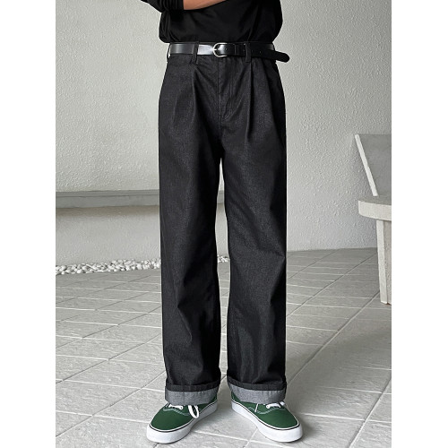 MRCYC高級感直筒牛仔褲男春季cleanfit休閒褲子韓系寬松濶腿長褲 MRCYC高級感直筒牛仔褲男春季cleanfit休閒褲子韓系寬松濶腿長褲