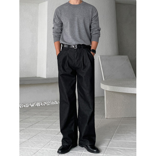 MRCYC高級感直筒牛仔褲男春季cleanfit休閒褲子韓系寬松濶腿長褲 MRCYC高級感直筒牛仔褲男春季cleanfit休閒褲子韓系寬松濶腿長褲