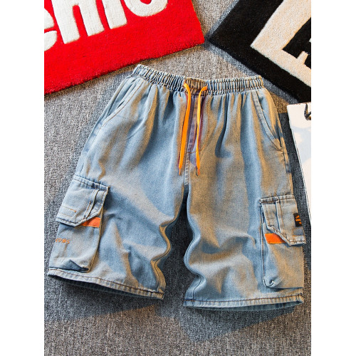 HPCP日系工裝牛仔短褲男潮牌ins高街男士休閒5分褲子寬松五分中褲 HPCP日系工裝牛仔短褲男潮牌ins高街男士休閒5分褲子寬松五分中褲