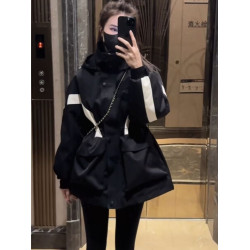 白鴨絨羽絨服女收腰冬季2025新款韓版寬松加厚小個子沖鋒衣外套