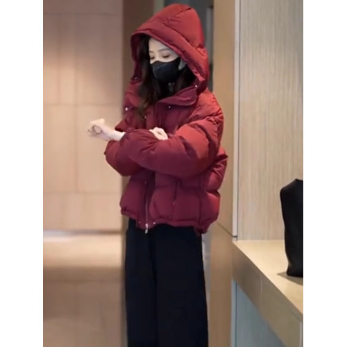 洋氣寬松韓版羽絨棉服女2025冬新款時尚連帽百搭顯瘦麵包服短外套 洋氣寬松韓版羽絨棉服女2025冬新款時尚連帽百搭顯瘦麵包服短外套