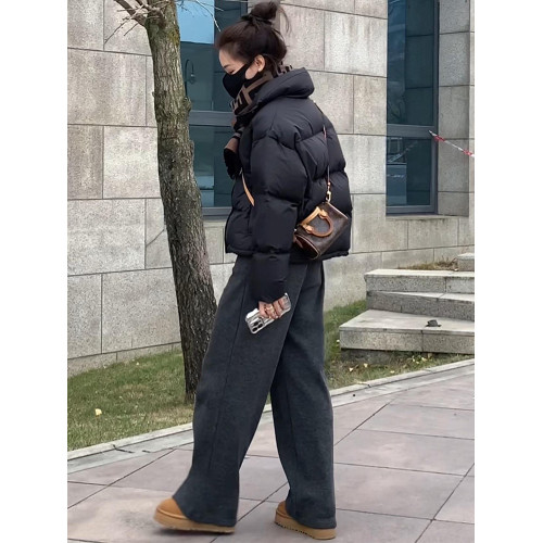 超好看短款羽絨服女冬季2025新款爆款白鴨絨加厚小個子麵包服外套 超好看短款羽絨服女冬季2025新款爆款白鴨絨加厚小個子麵包服外套